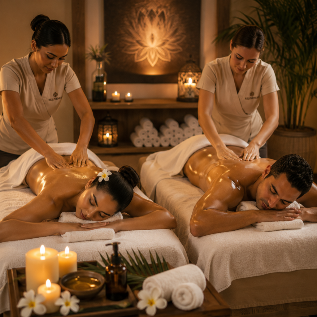 Couples Full Body Aromatherapy Warm Oil Massage 60min per couple - 2 guests
