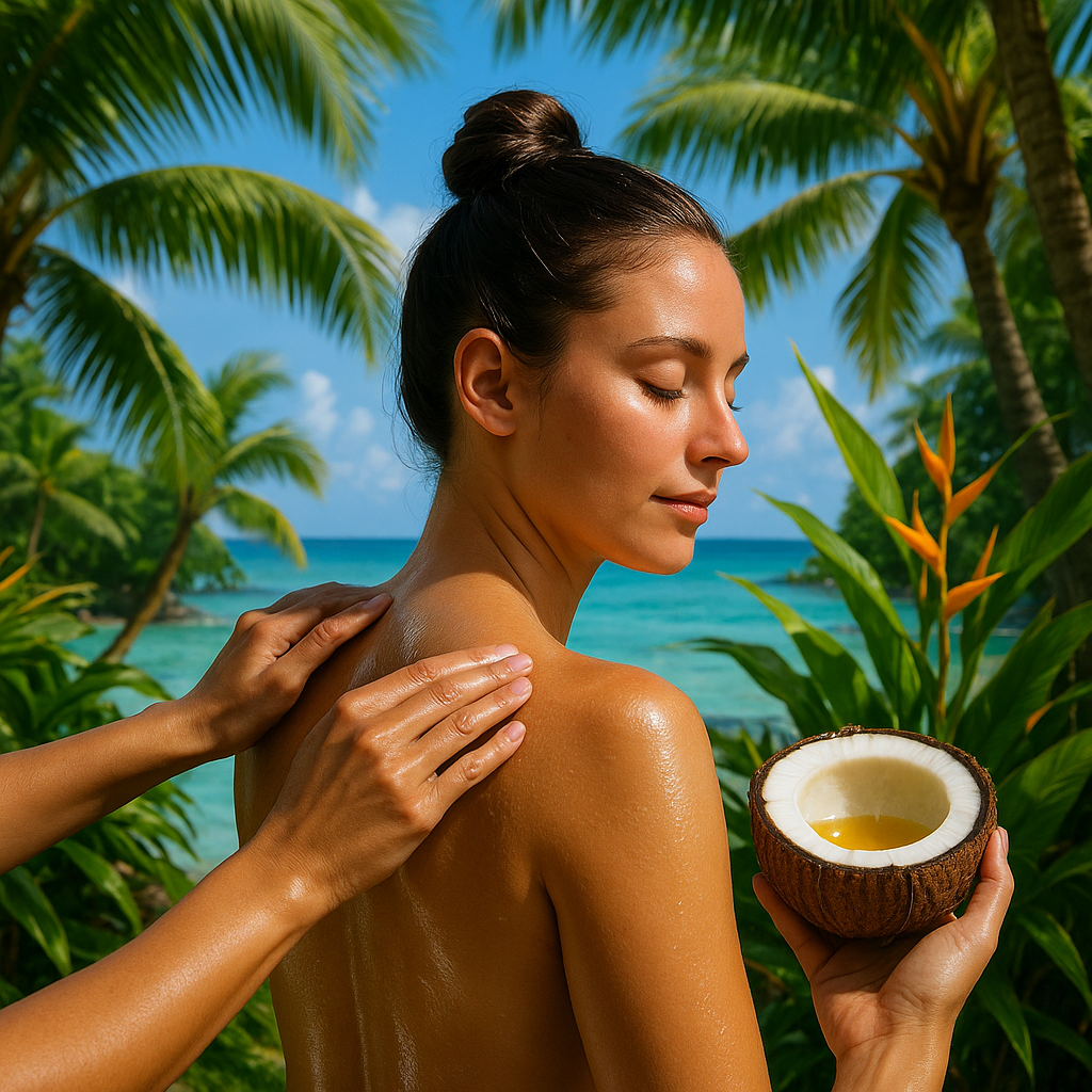 Coconut Back, Neck, Shoulder & Indian Head Massage – 45 min – 1 Guest