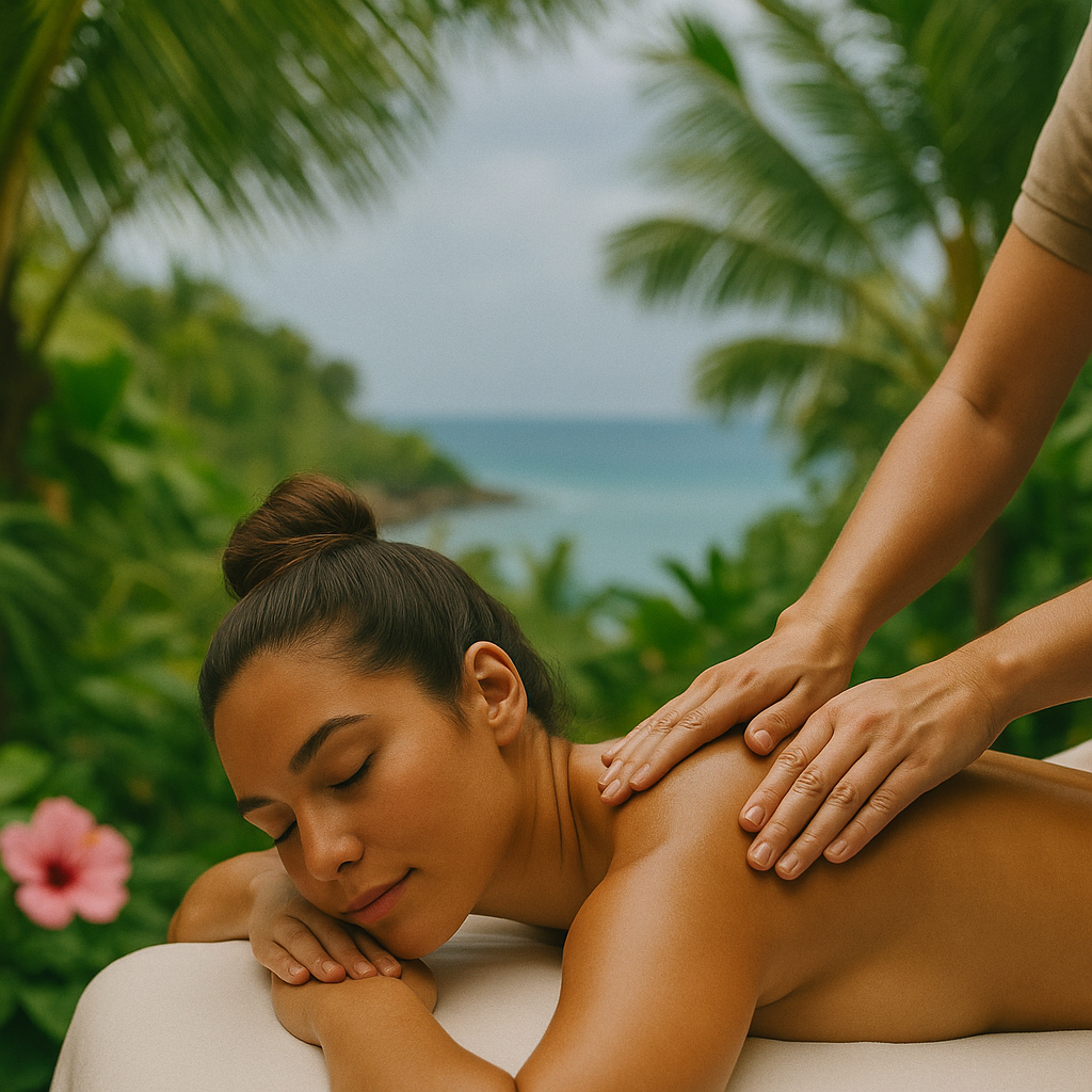Tropical Coconut Back, Neck, Shoulder & Indian Head Massage – 45 min – 1 Guest