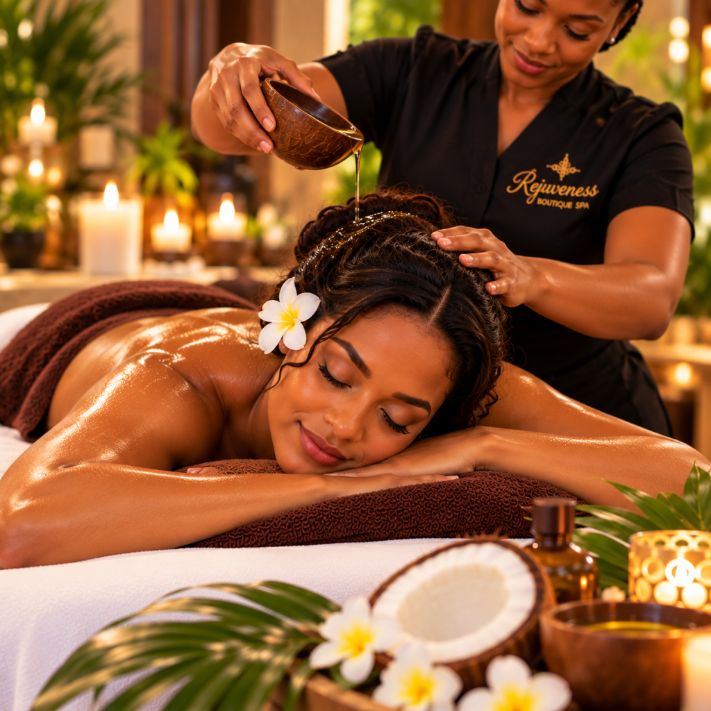 Coconut Back, Neck, Shoulder & Indian Head Massage | 45 min |1 guest
