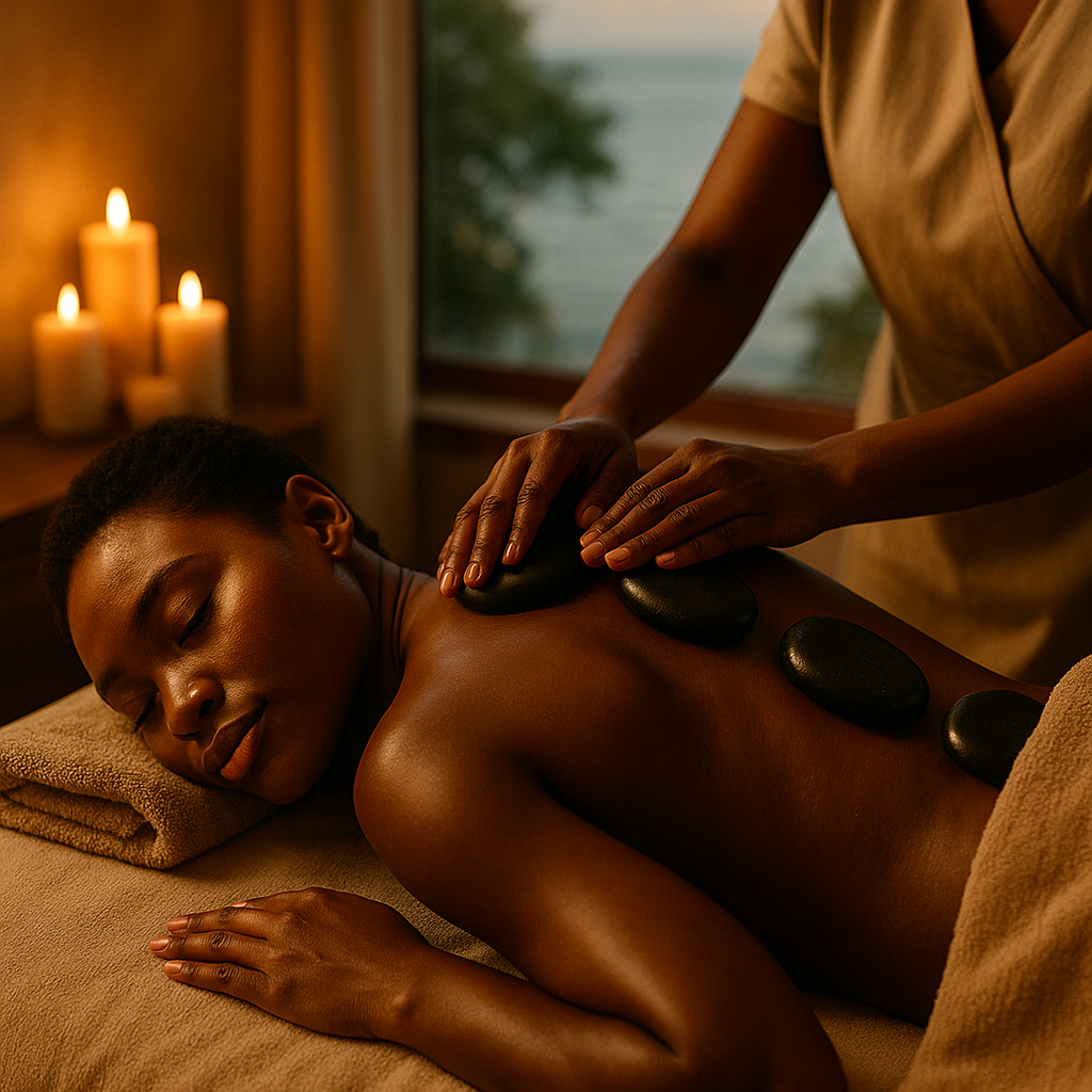 Stone & Stress Release Back, Neck & Shoulder Massage 60min - 1 guest