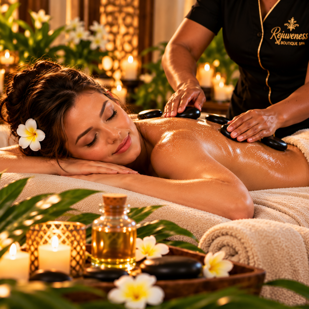 Hot Stone Muscle Melt Back, Neck & Shoulder Massage | 60min |1 guest