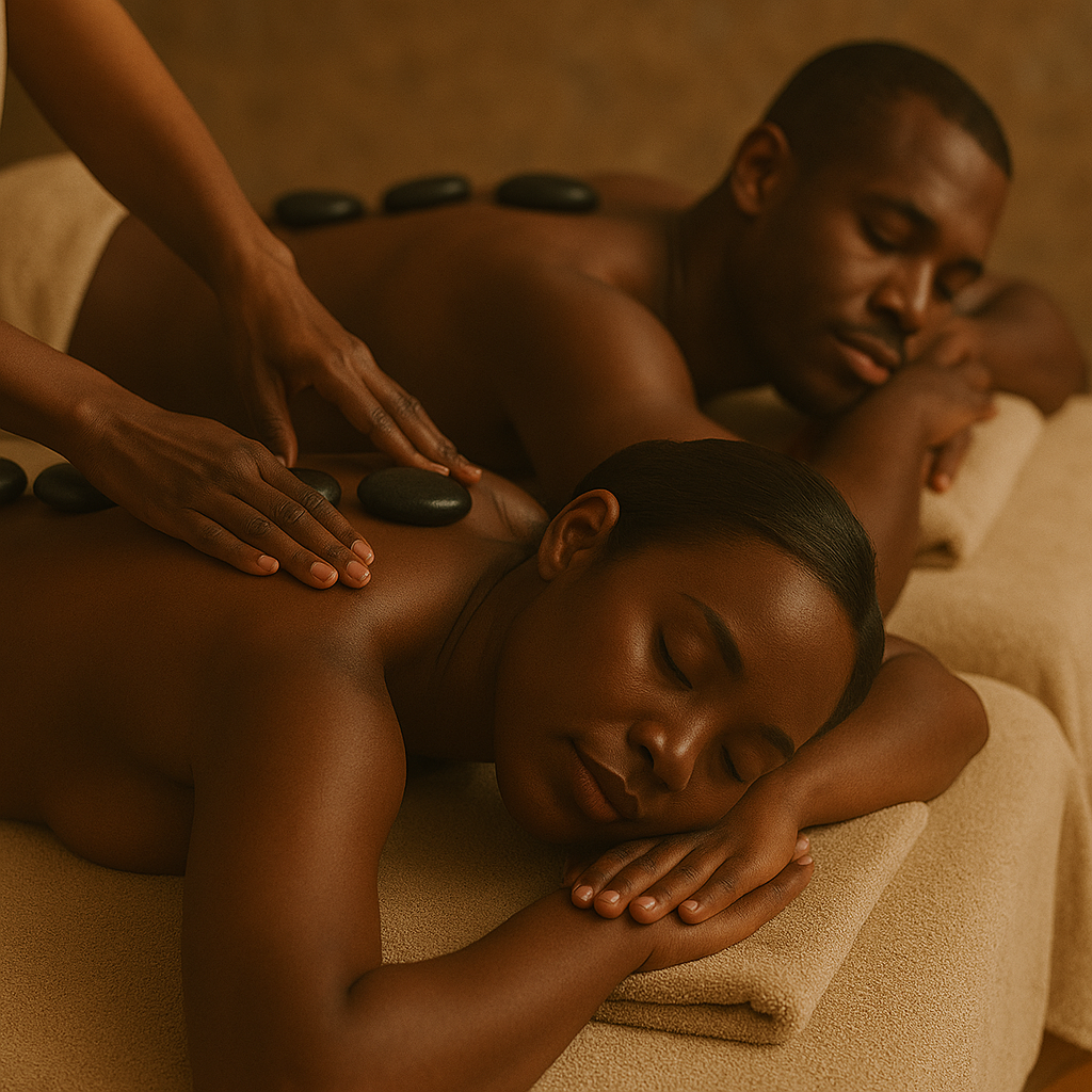 Couples Stone & Stress Release Back, Neck & Shoulder Massage - 60 min · 2 Guests